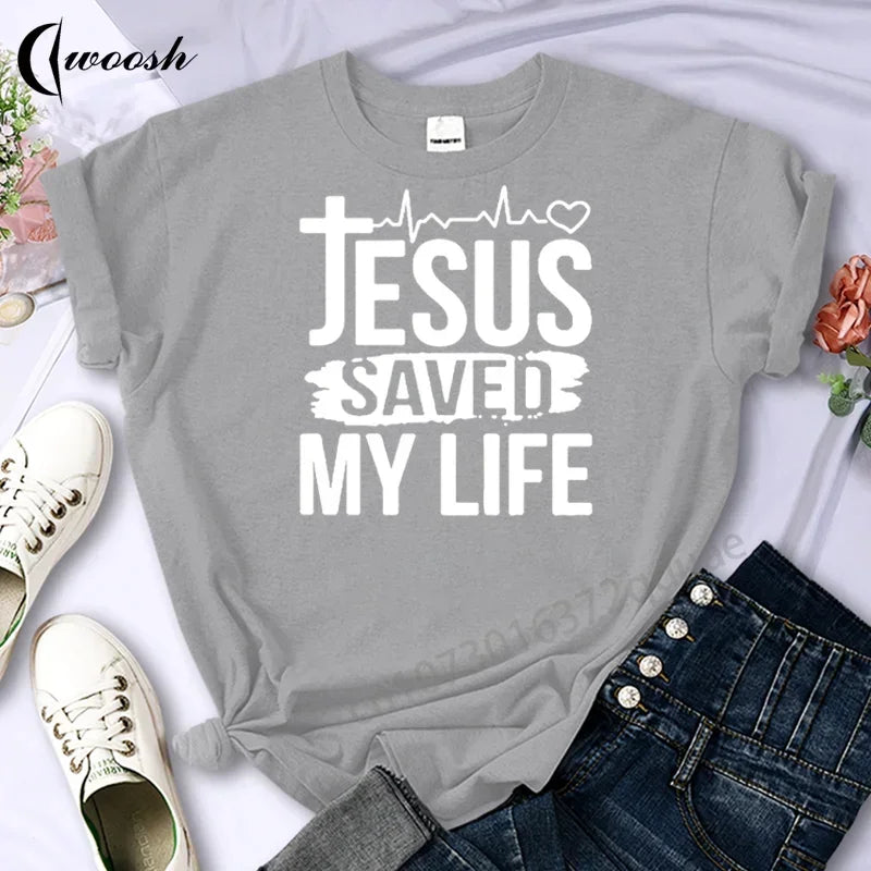 Camiseta "Jesus salve minha vida"