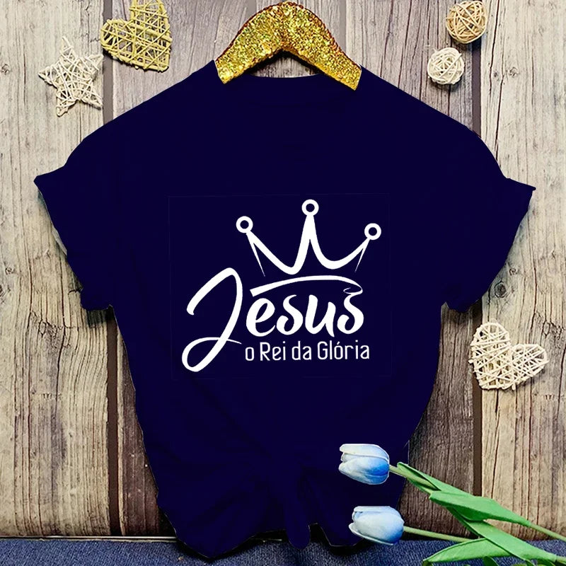 Camisa Jesus O Rei Da Gloria